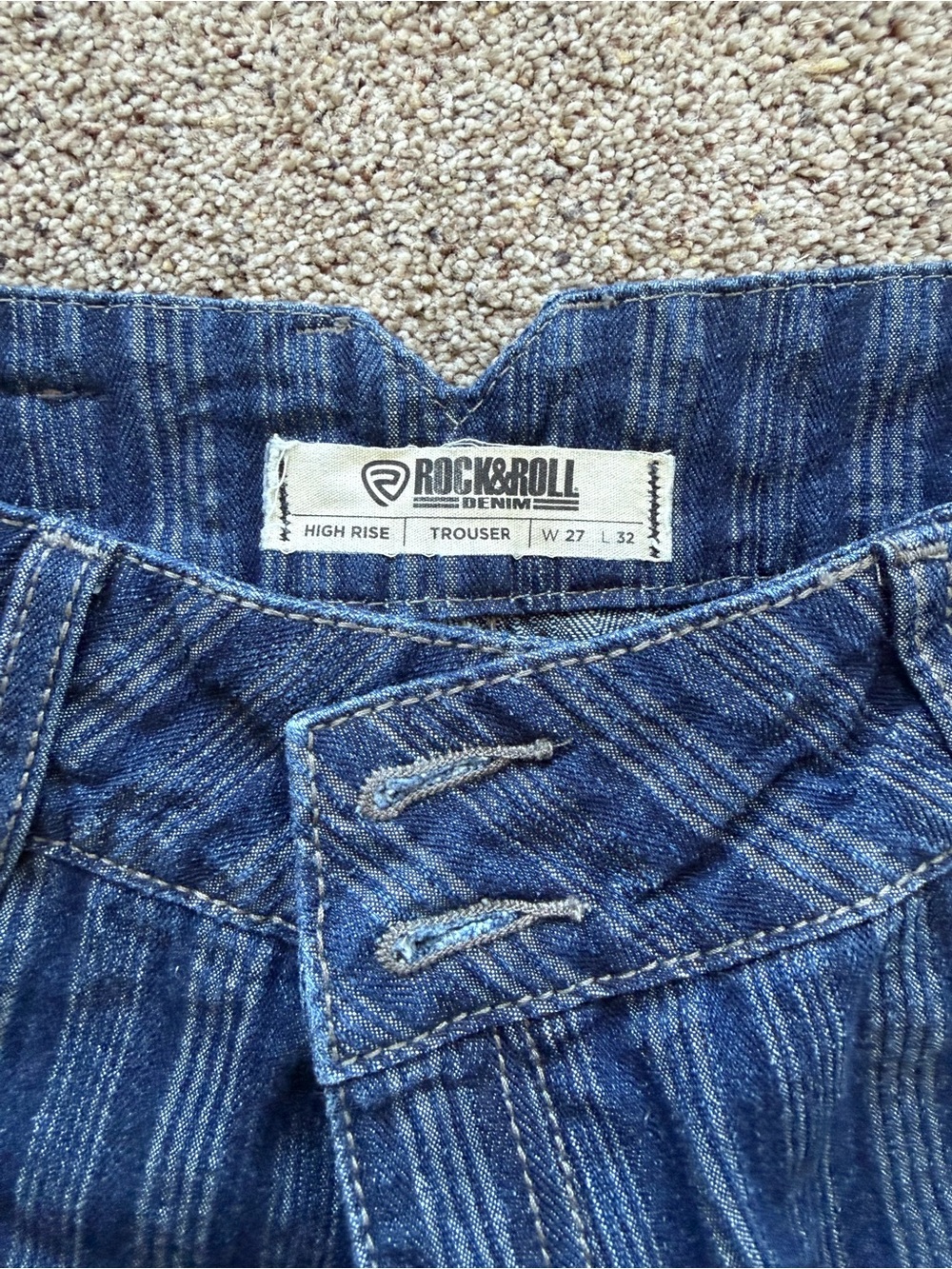 Rock and Roll Denim high rise trouser jeans